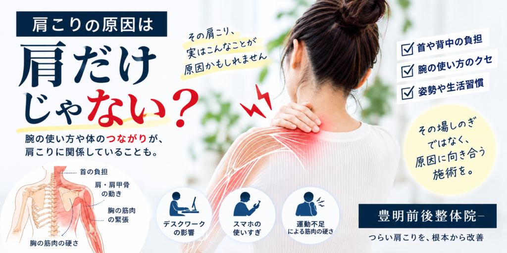 肩こりなのに、なぜ腕を見るの？首・肩と腕の意外な関係