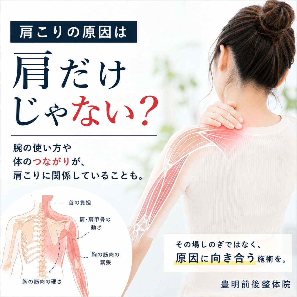 肩こりなのに、なぜ腕を見るの？首・肩と腕の意外な関係