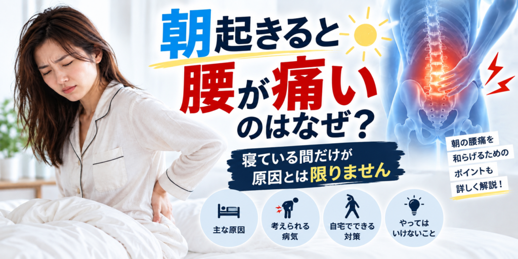 朝起きると腰が痛いのはなぜ？寝ている間だけが原因とは限りません