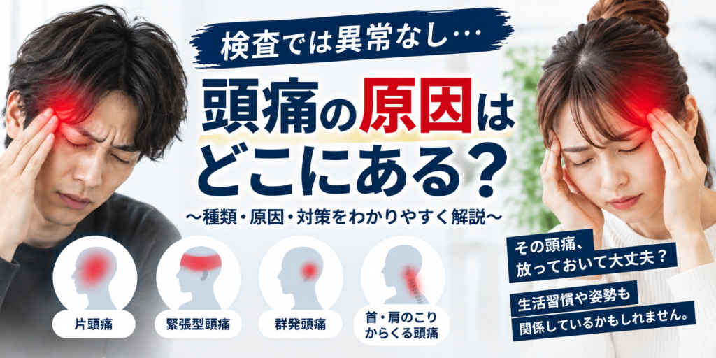 頭痛の原因はどこにある？種類・原因・対策をわかりやすく解説