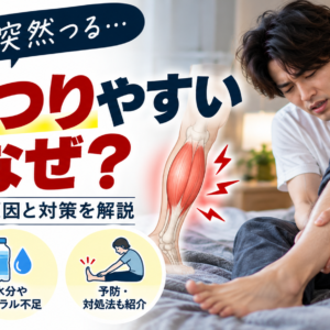 足がつりやすいのはなぜ？夜中のこむら返りの原因と対策を解説